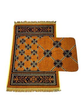 Vintage MCM Tastemaker Hand Towel & Washcloth Fringed Towels